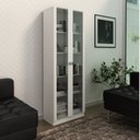 Ver imagem 5 de Kit 3 Armários para Escritório com Portas de Vidro ME4115 Branco