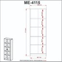 Ver imagem 4 de Kit 3 Armários para Escritório com Portas de Vidro ME4115 Branco