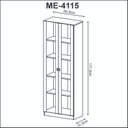 Ver imagem 3 de Kit 3 Armários para Escritório com Portas de Vidro ME4115 Branco