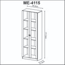 Ver imagem 3 de Kit 3 Armários para Escritório com Portas de Vidro ME4115