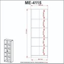 Ver imagem 4 de Kit 3 Armários para Escritório com Portas de Vidro ME4115