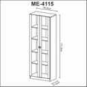 Ver imagem 3 de Kit 3 Armários para Escritório com Portas de Vidro ME4115 Branco