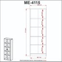 Ver imagem 7 de Kit 3 Armários para Escritório com Portas de Vidro ME4115