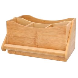 Porta Talheres com Alça em Bambu 25x15cm - 5
