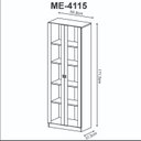 Ver imagem 3 de Kit 3 Armários para Escritório com Portas de Vidro ME4115 Marrom