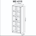Ver imagem 3 de Kit 3 Armários para Escritório com Portas de Vidro ME4115