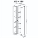 Ver imagem 4 de Kit 3 Armários para Escritório com Portas de Vidro ME4115 Marrom