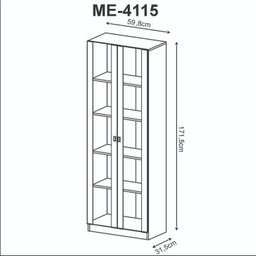 Kit 3 Armários para Escritório com Portas de Vidro ME4115 - 7