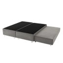 Ver imagem 1 de Cama Box Queen Bipartido C/ Cama Auxiliar Suede 40x158x198 - Santo Box:cinza