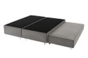 Ver imagem 1 de Cama Box Queen Bipartido C/ Cama Auxiliar Suede 40x158x198 - Santo Box:cinza