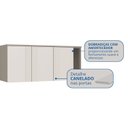 Ver imagem 4 de Módulo Aéreo para Quarto 3 Portas Elegance Cinza/Niquel/Blanc