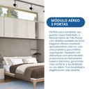 Ver imagem 6 de Módulo Aéreo para Quarto 3 Portas Elegance Cinza/Niquel/Blanc