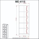 Ver imagem 7 de Kit 3 Armários para Escritório com Portas de Vidro ME4115