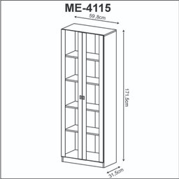 Kit 2 Armários para Escritório 2 Portas ME4115 e ME4105 Tecno Mobili - 6