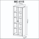 Ver imagem 6 de Kit 2 Armários para Escritório 2 Portas ME4115 e ME4105 Tecno Mobili