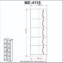 Ver imagem 7 de Kit 2 Armários para Escritório 2 Portas ME4115 e ME4105 Tecno Mobili Marrom/Amêndoa