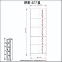 Ver imagem 7 de Kit 2 Armários para Escritório 2 Portas ME4115 e ME4105 Tecno Mobili Branco