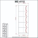 Ver imagem 7 de Kit 2 Armários para Escritório 2 Portas ME4115 e ME4105 Tecno Mobili