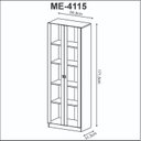 Ver imagem 7 de Kit 2 Armários para Escritório 2 Portas ME4115 e ME4105 Tecno Mobili Marrom/Nogal