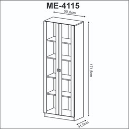Kit 2 Armários para Escritório 2 Portas ME4115 e ME4105 Tecno Mobili - 7