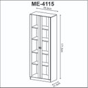 Ver imagem 7 de Kit 2 Armários para Escritório 2 Portas ME4115 e ME4105 Tecno Mobili