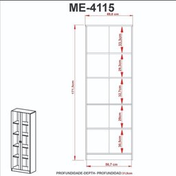 Kit 2 Armários para Escritório 2 Portas ME4115 e ME4105 Tecno Mobili - 8