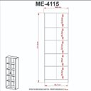 Ver mais imagens de Kit 2 Armários para Escritório 2 Portas ME4115 e ME4105 Tecno Mobili Marrom/Nogal