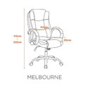 Ver imagem 5 de Cadeira Escritório Presidente Giratória Estofada Corino Melbourne Fratini Preto