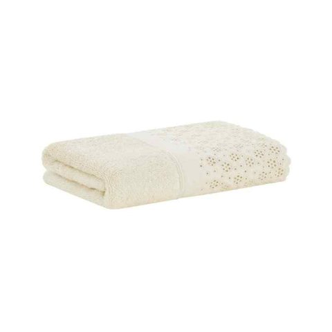 Toalha de Lavabo com Aplicação Lovely 30x50 Cm Bege Buddemeyer