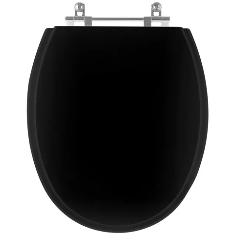 Assento Sanitário Acrílico Spot Preto para vaso Deca