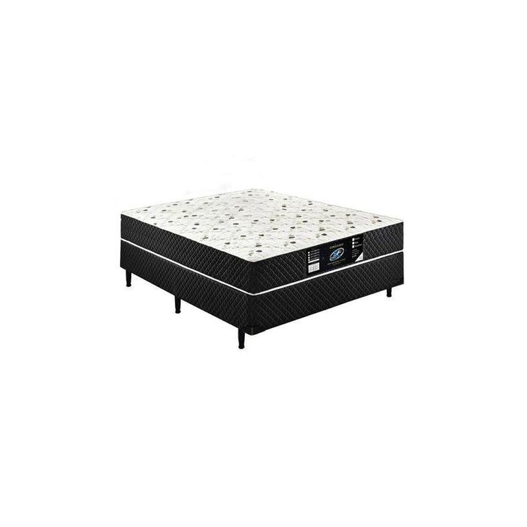 Cama Box Conjugado Viúva SP Móveis Molas Ensacadas - 44x128x188cm