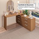 Ver imagem 6 de Penteadeira em L com 6 Gavetas Flex Multimóveis Crrui-CMO004 Madeirado
