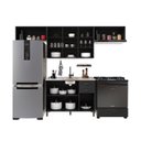 Ver imagem 4 de Cozinha Modulada 4 Peças 1 Balcão sem Tampo 3 Aéreos 100% MDF Bari