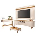 Ver imagem 1 de Rack Bancada Elara e Painel Armony com Mesa de Centro Liz e Aparador Fiero Off White Cinamomo - Hb M