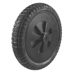 Pneu Maciço de Pvc Expandido, Ø 320 Mm X 65 Mm e Roda Plástica para Carrinho de Mão com B