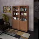 Ver imagem 1 de Kit 2 Armários para Escritório Aberto 2 Portas e 3 Prateleiras ME4110 Espresso Móveis