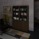 Ver imagem 1 de Kit 2 Armários para Escritório Aberto 2 Portas e 3 Prateleiras ME4110 Espresso Móveis