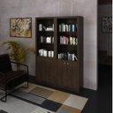 Ver imagem 1 de Kit 2 Armários para Escritório Aberto 2 Portas e 3 Prateleiras ME4110 Espresso Móveis