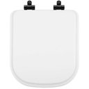 Ver imagem 1 de Assento Sanitário Poliéster Soft Close Piano Branco para Vaso Deca com Ferragem Preta