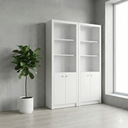 Ver imagem 2 de Kit 3 Armários para Escritório Aberto 2 Portas e 3 Prateleiras ME4110 Espresso Móveis