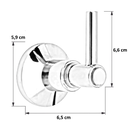 Ver imagem 6 de Acabamento Registro Banheiro C-72 ABS CR Padrão Deca:Cromado