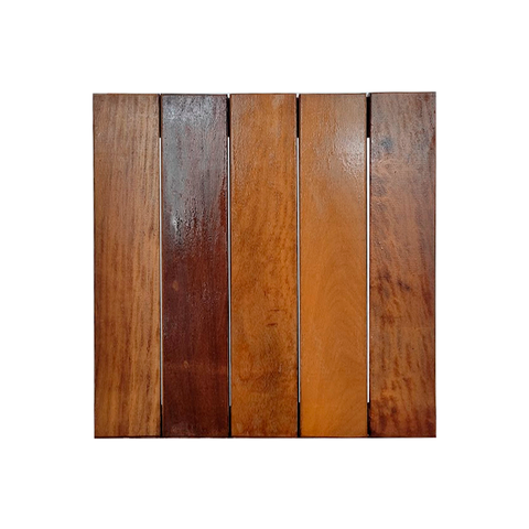 Deck Modular 50x50cm de Madeira Itaúba (01 Peça com 05 Ripas)