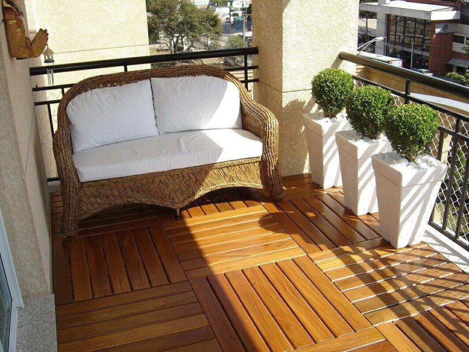 Deck Modular 50x50cm de Madeira Itaúba (01 Peça com 05 Ripas) - 4