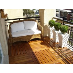 Deck Modular 50x50cm de Madeira Itaúba (01 Peça com 05 Ripas) - 4