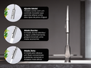 Ver imagem 5 de Torneira Monocomando Versatile Extensível em Aço Inox 304 Escovado Bica Giratória e Arejador