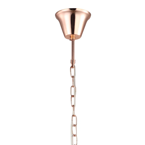 Pendente Tyene Rose Gold e Transparente (d)54cm (a)63cm 5xe14 200w - Jf305