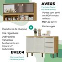 Ver imagem 4 de Armario Aereo e Balcao Pia 120 Cm Vera Marrocos Off White Mxm