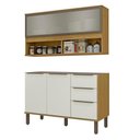 Ver imagem 1 de Armario Aereo e Balcao Pia 120 Cm Vera Marrocos Off White Mxm