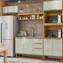 Ver imagem 7 de Armario Aereo e Balcao Pia 120 Cm Vera Marrocos Off White Mxm