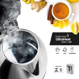 Chaleira Elétrica Eos 1,8L Chef Gourmet Inox 110V - 4
